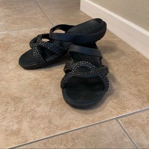 Black Croc sandal